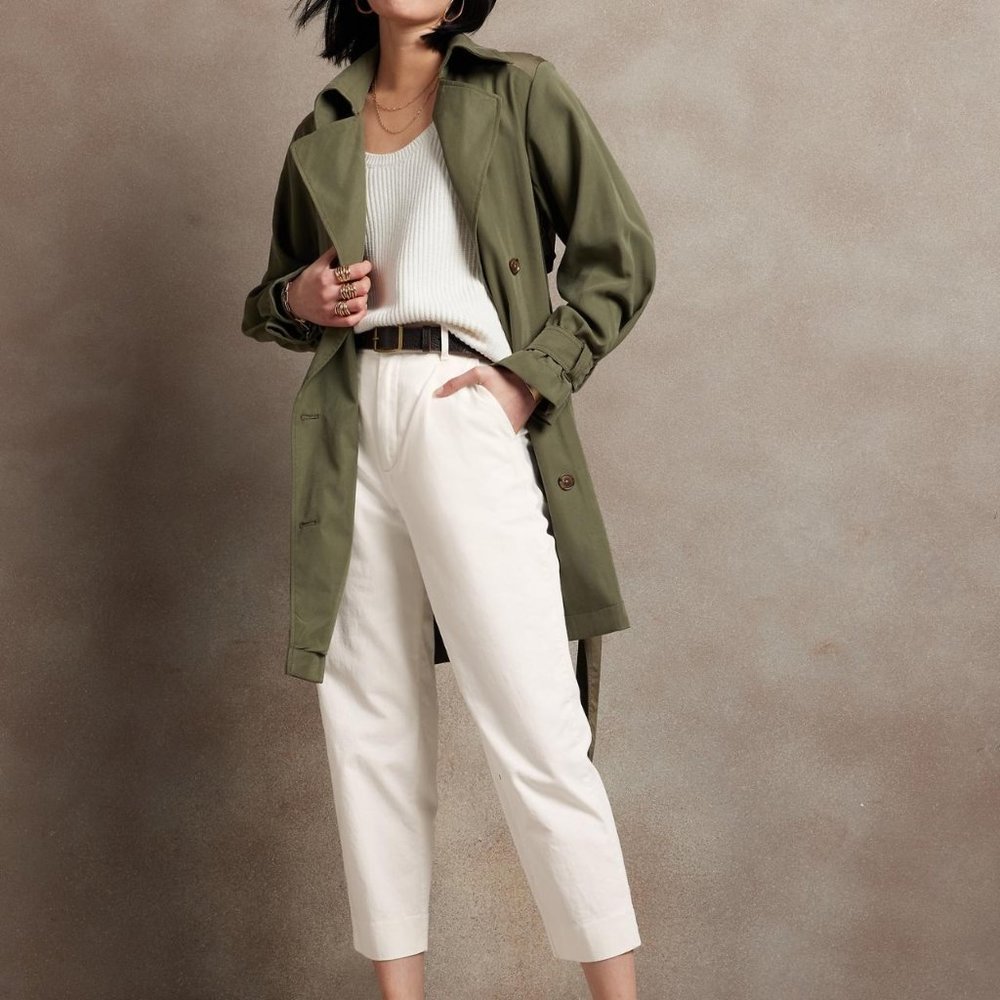 Banana Republic High Waist Cropped Chino